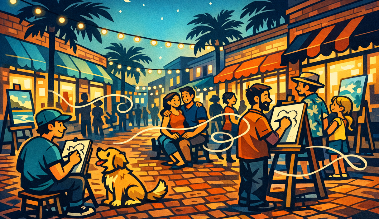 Art Walk: Sketchy Live Lines & Loyal Paws cover image